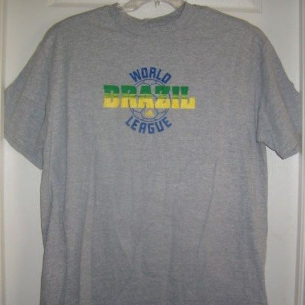 Vintage Rare Adidas Brazil tagless tee shirt Top